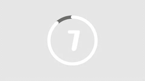 0 to 60 Second Countdown Clock | Digital Stopwatch UI Animation Stock Footage 306675466