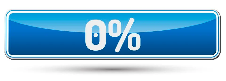 0% - Abstract beautiful button with text. Stock Illustration