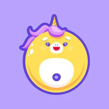 0 digit, number null figure, unicorn zero type Stock-Illustration