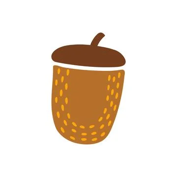 0 digit, number null figure, autumn zero acorn Stock-Illustration