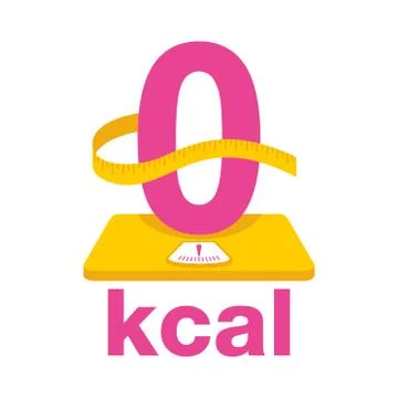 0 kcal stamp for packaging of zero calories Stock Illustration