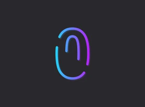 0, modern gradient number. Trendy, dynamic creative style design. For logo, b Illustrazione stock