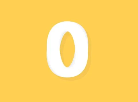 0 Number vector, modern layers design font. Eps10 illustration Stock Illustration