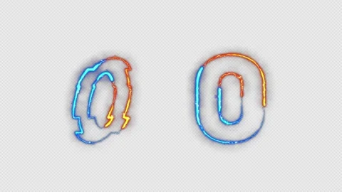 0 Numbers Syber Light Font, Alpha Channel Stock Footage 239026031