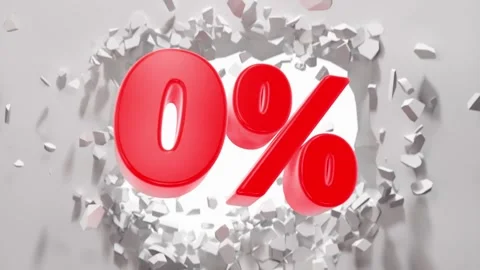 0%  percent 3d render crashing wall Stock Footage 264155345