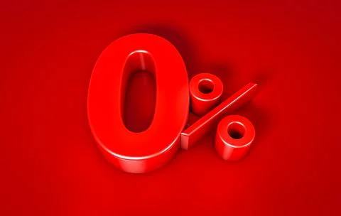 0% percent 3D Render Stock-Illustration