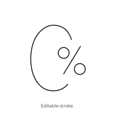 0 percent icon symbol. Vector stock illustration isolated on white background Stock Illustration