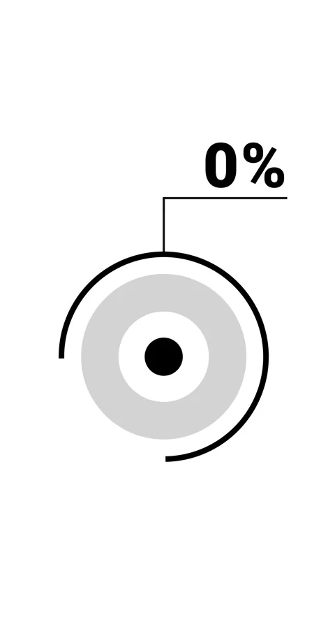 0 percent vertical donut chart. Circle round infographic, graphic animation.. Stock Footage 285645163