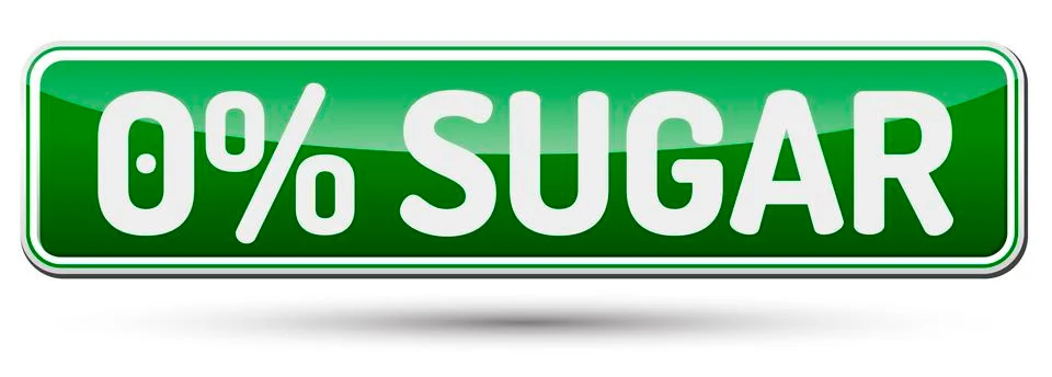 0% SUGAR - Abstract beautiful button with text. Stock Illustration