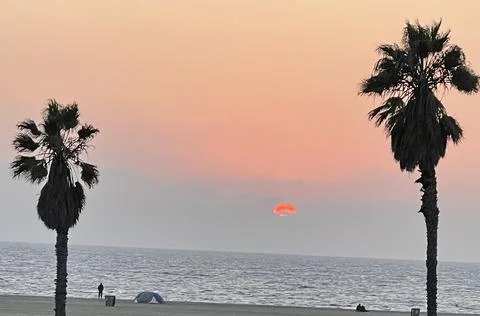 0 Sunset Pacific Beach 写真素材