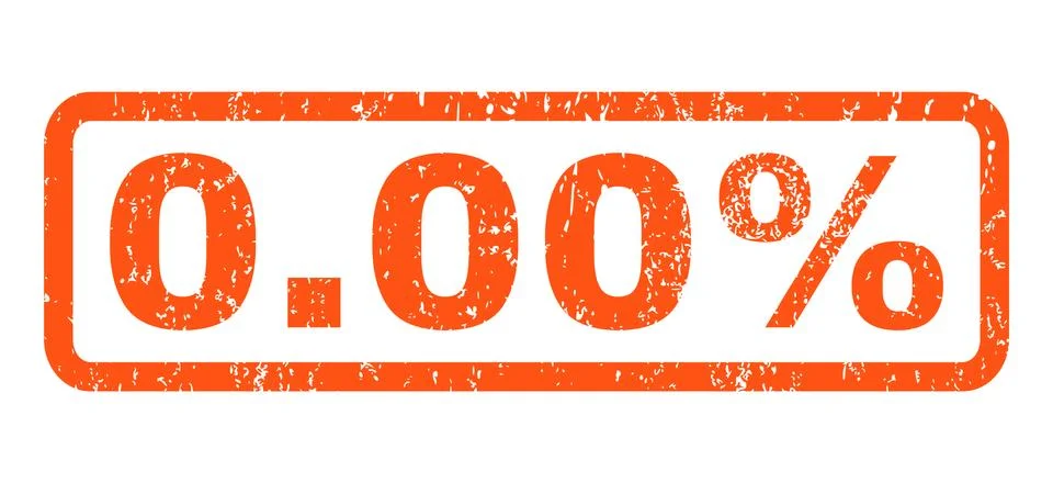 0.00 Percent Rubber Stamp Stock Illustration