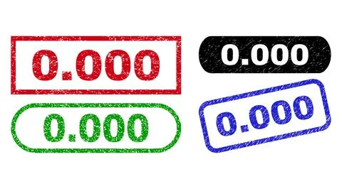 0.000 Rectangle Seals with Grunge Texture Stock Illustration