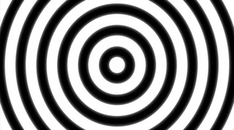 000004 Hypnotic circle 2 black n white time tunnel sci-fi style Video stock 2230606