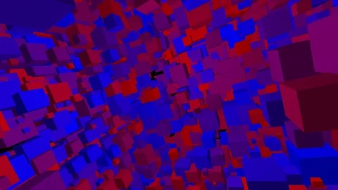 00001 Chaotic moving cubes Stock Footage 81704585