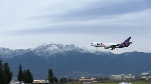 00002-FedEx-mountains Stock Footage 103571473