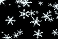 Keyable White Snowflakes Falling - Loops