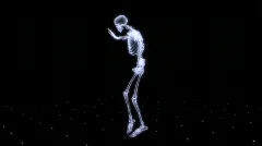 Xray of human skeleton dancing