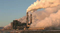 Power Plant Smoke Pollution fast timelapse HD