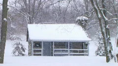 Log Cabin in Snow