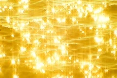 Slow motion sparkling water reflections - Gold