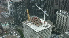 Construction cranes. Timelapse shot.