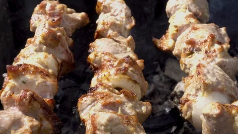 00:02 | 00:10 1×  Barbecue on open air. Preparation of meat on the grill. Stock Footage 79655749