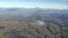 Aerial View of New Zealand with Mountains