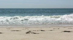 Waves Crashing on Beach Shore on the Atlantic Ocean