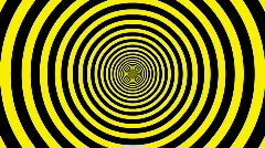 Target Tunnel Retro Spiral Animation Loop - Yellow & Black