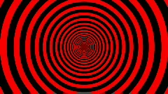 Target Tunnel Retro Spiral Animation Loop - Red & Black