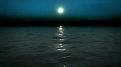 night sea with moon