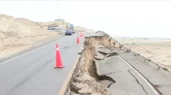Peru Earthquake fallen bridge