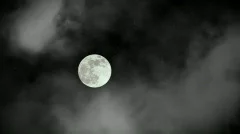 Harvest Moon and Clouds Time-lapse Animation