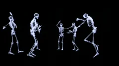 Xray - Group of human skeleton dancing