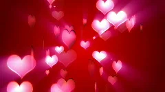 Rotatnig Love Hearts - valentine's day background loopable