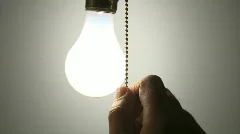 Hanging light bulb cu switched on 9b