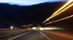 tunnel night drive lights road travel