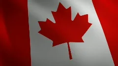 Canada looping flag waving in the wind