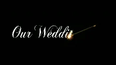 Wedding Write On Animated Title with alpha - Our Wedding with pfx wand - HD NTSC