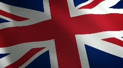 United Kingdom looping flag waving in the wind 