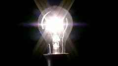 Real light bulb turning on