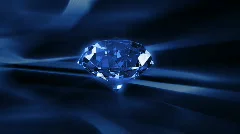 Diamond rotating against abstract background,seamless loop