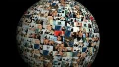 Business globe montage