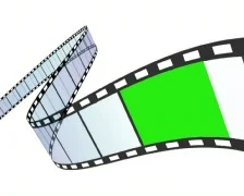 film strip in out greenscreen