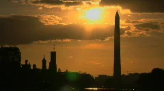 Sunset Behind The Washington Monument
