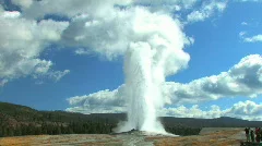 Old Faithful Eruption in Yellowstone National Park
