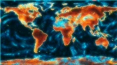 Earth Map Screen Monitor Graphic Display