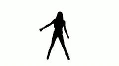 Silhouette Dancer (black on white)