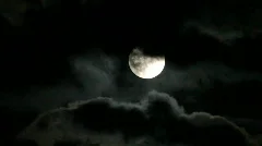 Full moon with clouds passing