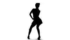 Silhouette Salsa Lady Woman Dancing Sexy Latin Latina Spanish Body Black Skirt